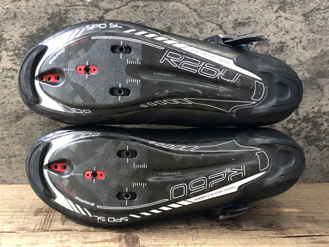 JV456 シマノ SHIMANO SH-R260L ビンディングシューズ 3穴 黒 EU40