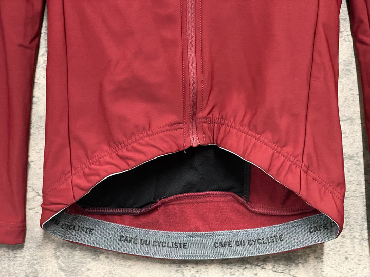 JM541 カフェドシクリステ Cafe du Cycliste AUDREY WOMEN 長袖 サイクルジャージ 赤 XS 裏起毛 レディース
