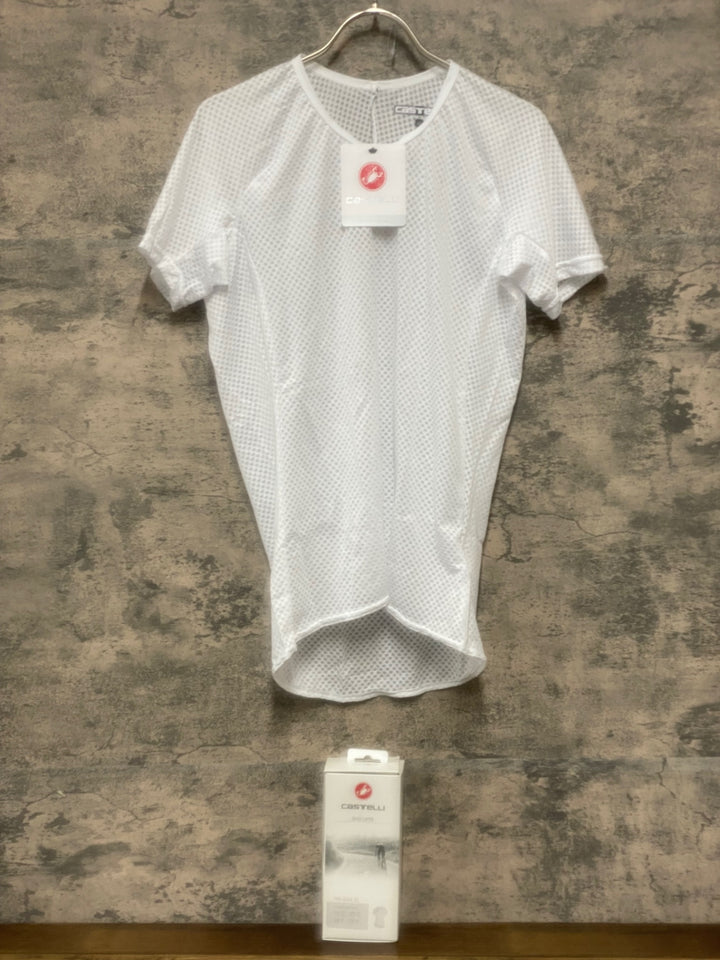 KB231 カステリ CASTELLI PRO ISSUE SS 半袖 ベースレイヤー 白 XL