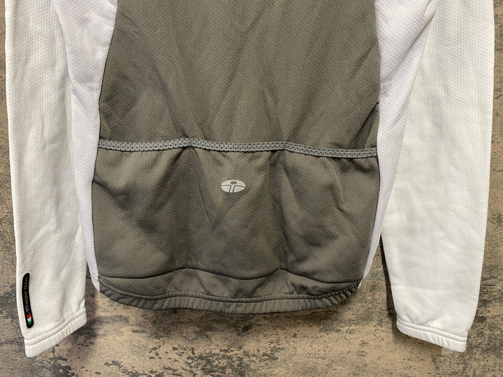 KG289 ジェッセージ GSG 長袖 サイクルジャージ グレー 白 S 裏起毛