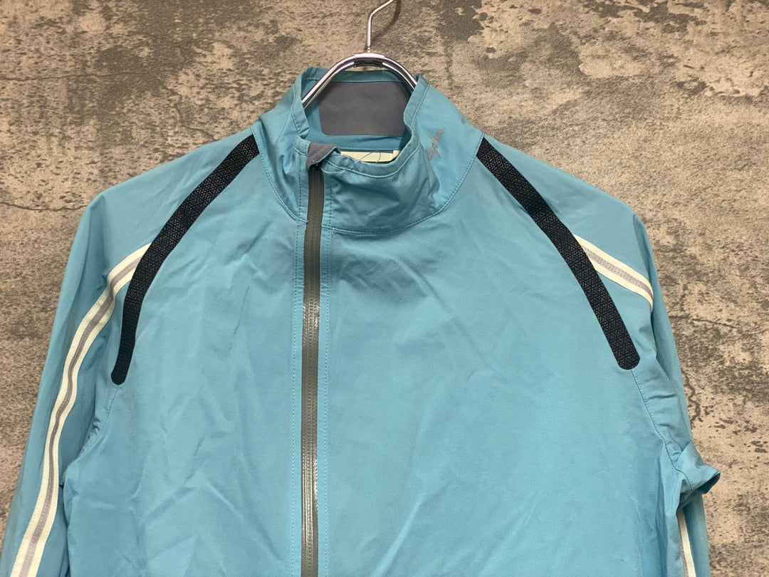 JZ546 ラファ Rapha WIND JACKET 長袖 ウインドブレイカー 水色 M ※チャック破損