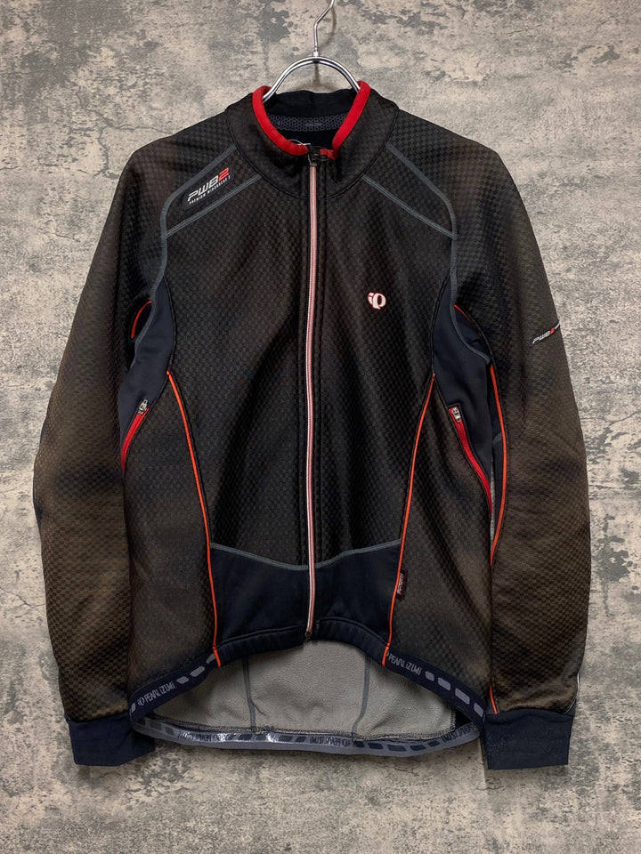 JV318 パールイズミ PEARL iZUMi 長袖サイクルジャケット 黒 M 裏起毛 日焼け 擦れ