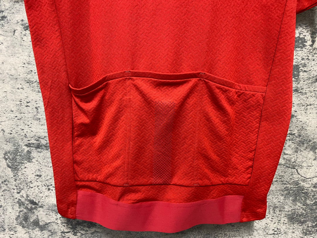 KD419 マヴィック MAVIC Essential Merino Jersey 半袖 サイクルジャージ 赤 L