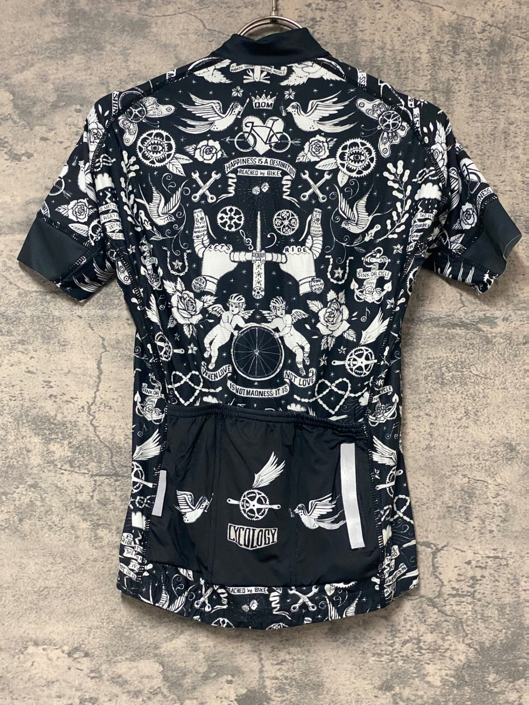 KK480 サイコロジー CYCOLOGY 半袖 サイクルジャージ 黒 レディース XS