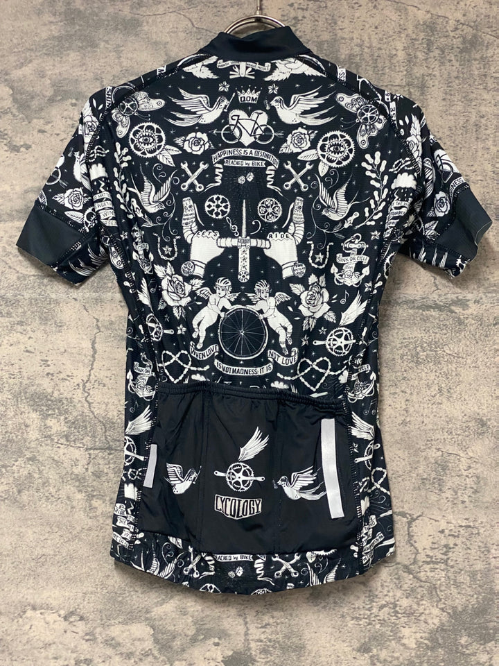 KK480 サイコロジー CYCOLOGY 半袖 サイクルジャージ 黒 レディース XS