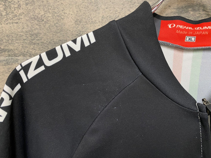 KA053 パールイズミ PEARL iZUMi 半袖 サイクルジャージ 黒 白 XL ※スレ