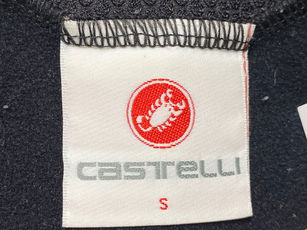 KI533 カステリ CASTELLI ビブタイツ 黒 S 裏起毛 ※スレ ロゴハゲ ほつれ