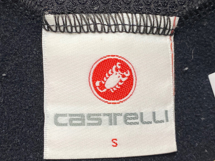 KI533 カステリ CASTELLI ビブタイツ 黒 S 裏起毛 ※スレ ロゴハゲ ほつれ