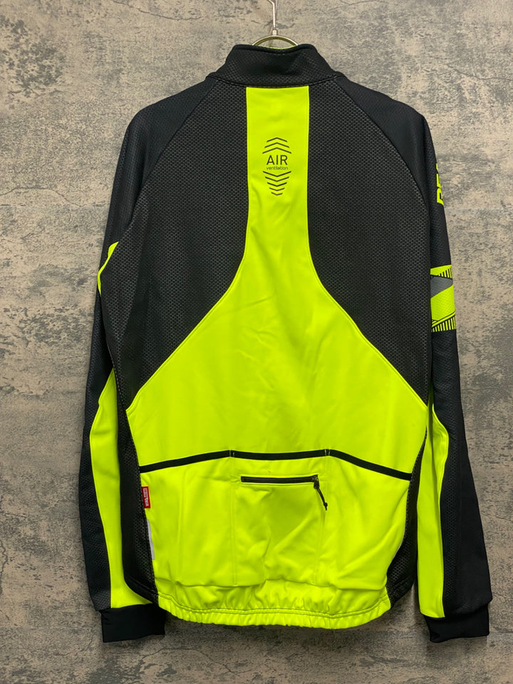 JW271 パールイズミ PEARL iZUMi 長袖 サイクルジャケット 黒 ネオンイエロー XL 裏起毛 WINDBREAK