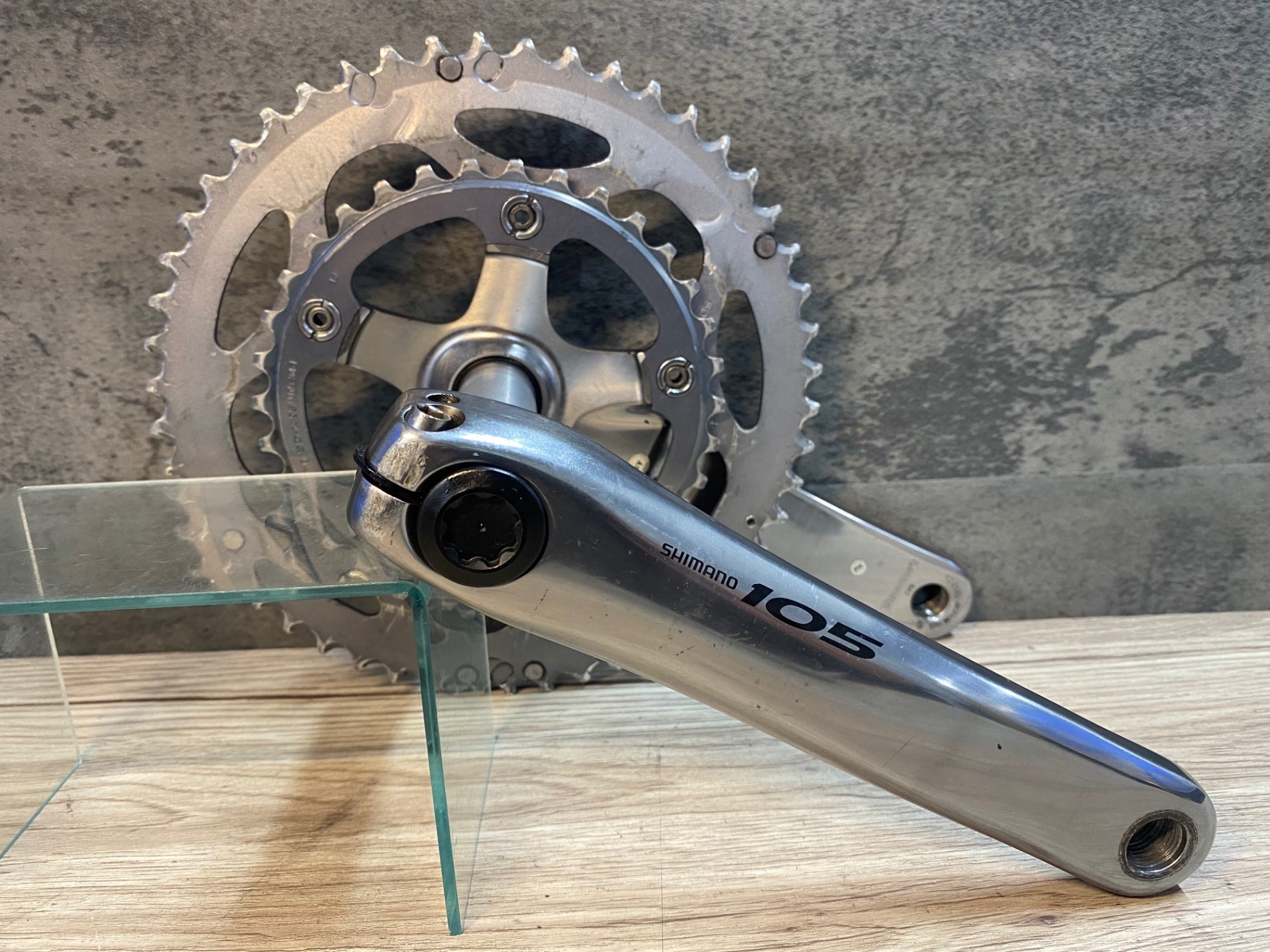 半*蔵様 SHIMANO クランクセット シルバー 170 NJS ボルト付 # JK415 シマノ SHIMNAO 105 FC-5650 クランクセット シルバー 170mm 50