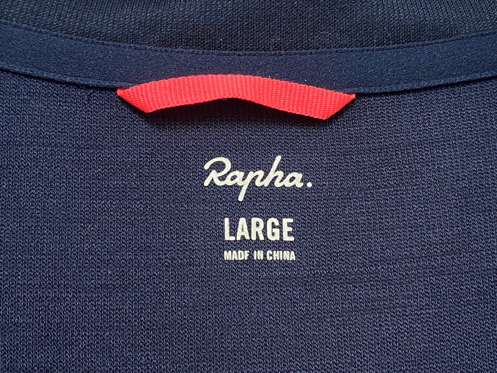 JH979 ラファ Rapha BREVET JERSEY 半袖 サイクルジャージ 濃紺 L ※日焼け