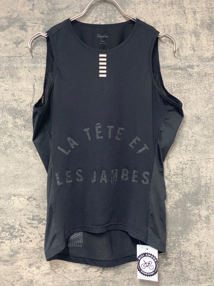 KK009 ラファ Rapha PRO TEAM ノースリーブベースレイヤー 黒 S