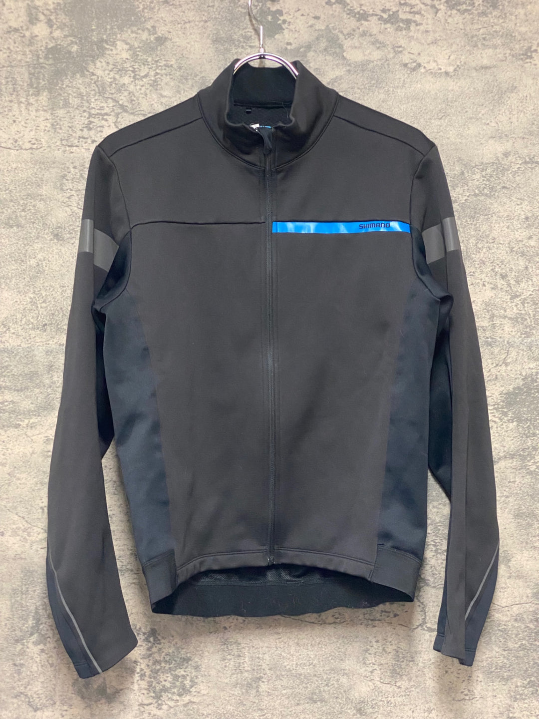 KM663 シマノ SHIMANO 長袖 サイクルジャケット 黒 M 裏起毛