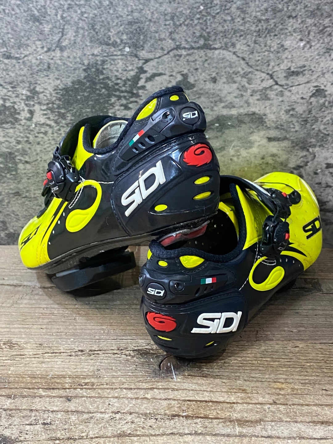 KA406 シディ SIDI ワイヤヴェントカーボン WIRE VENT CARBON ビンディングシューズ 黄 黒 EU43