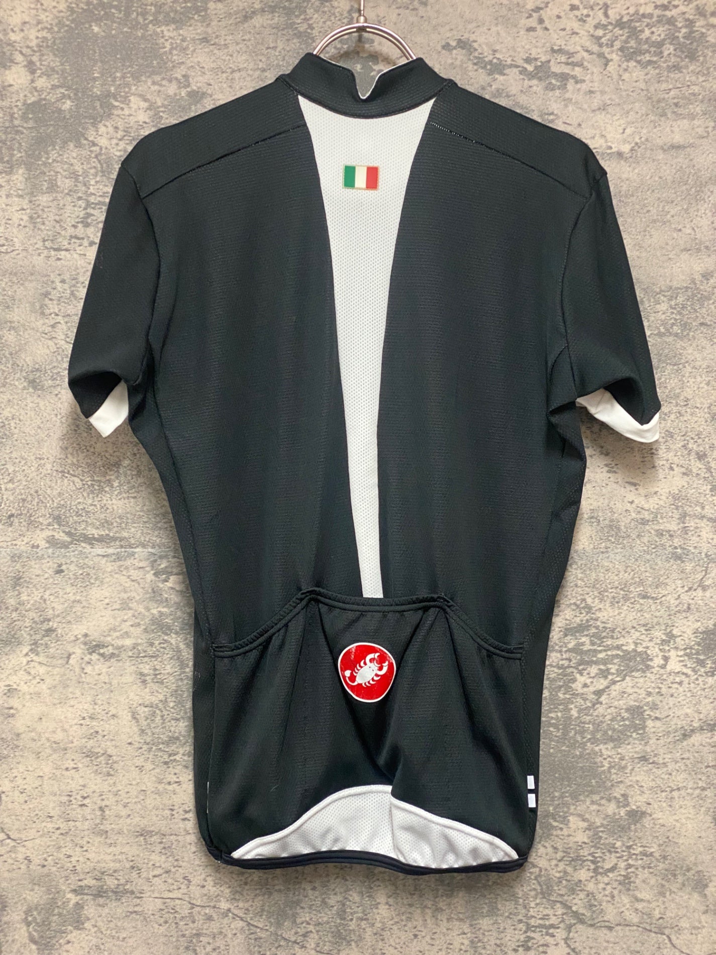 KG960 カステリ CASTELLI 半袖 サイクルジャージ 黒 S ハーフジップ