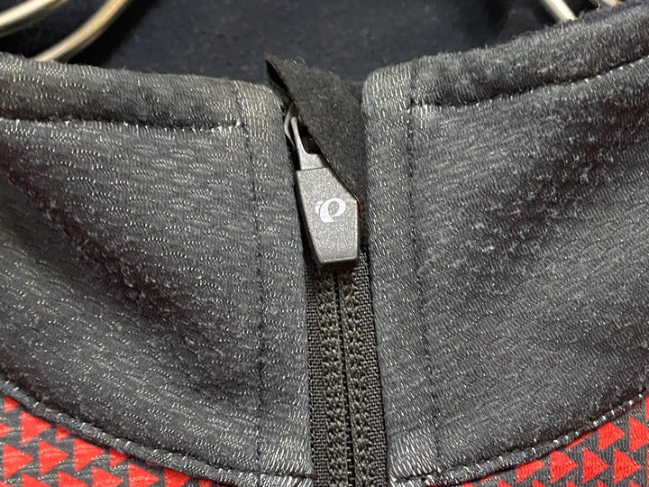 JY804 パールイズミ PEARL iZUMi 長袖 サイクルジャケット 黒 赤 S 裏起毛
