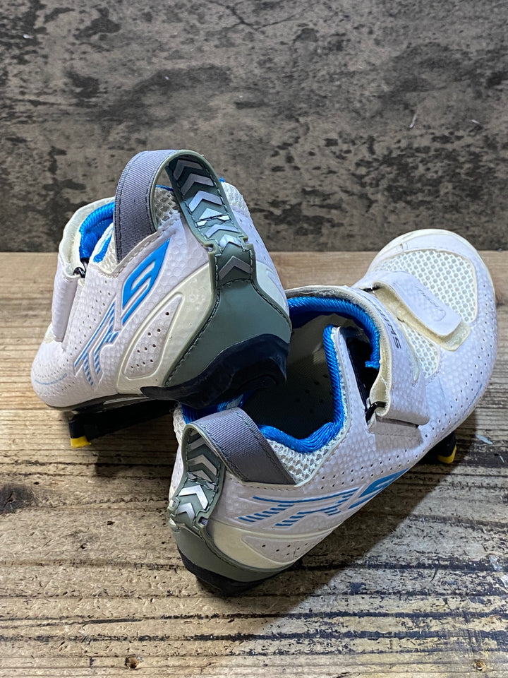 KC367 シマノ SHIMANO TR9 SH-TR900W W ビンディングシューズ SPD-SL 白 レディース EU38 ※ガリ傷