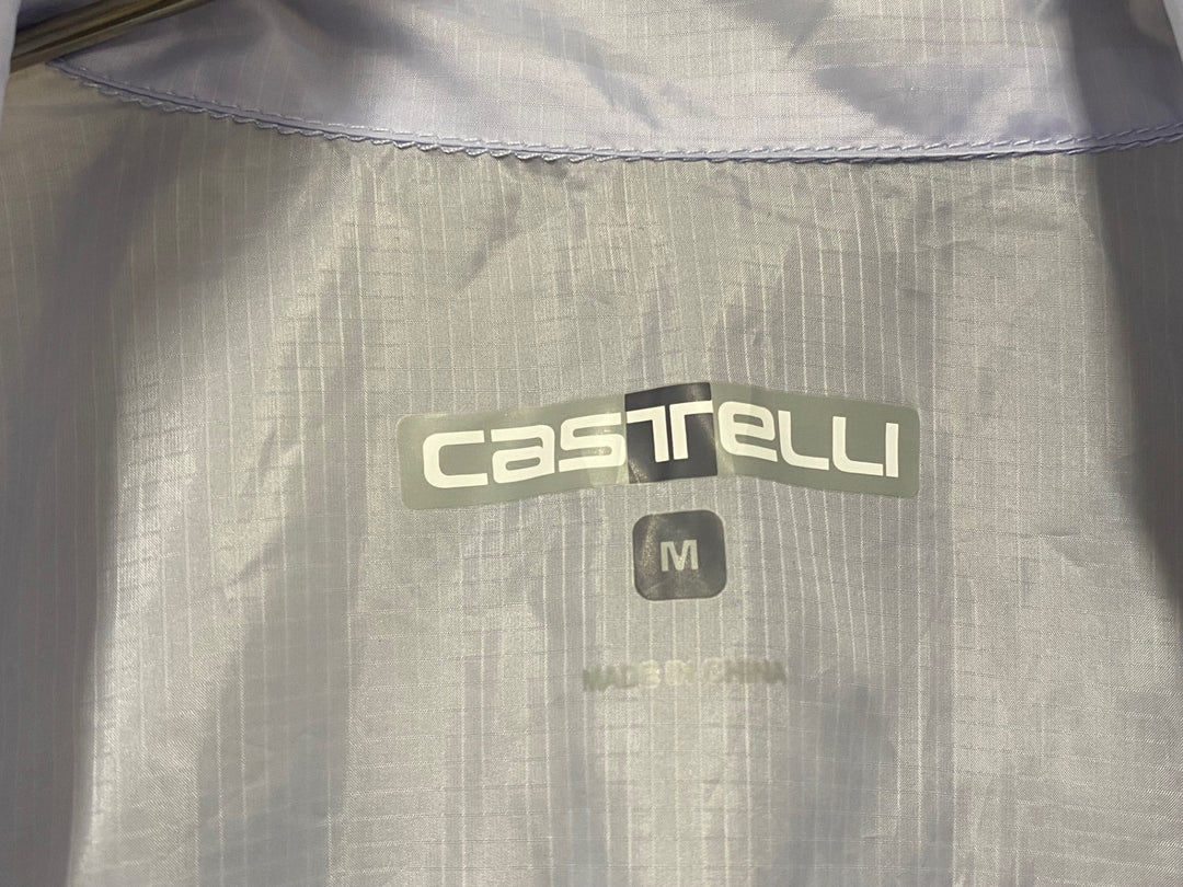 JZ123 カステリ CASTELLI 長袖 ウインドブレイカー 白 黒 M