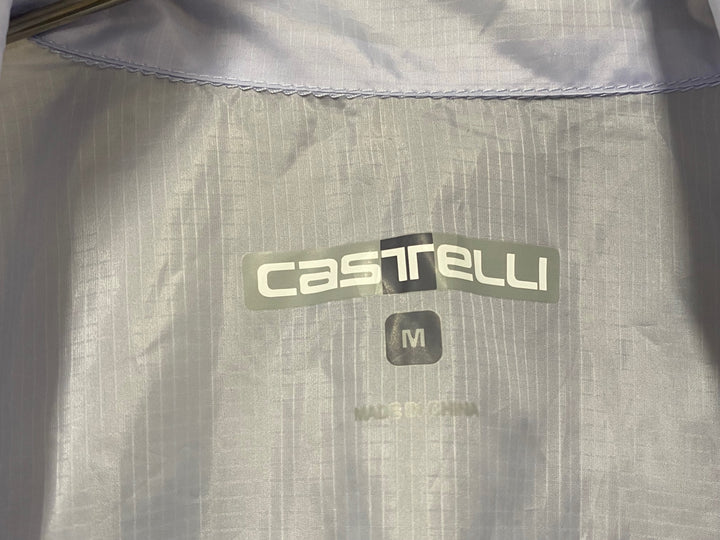 JZ123 カステリ CASTELLI 長袖 ウインドブレイカー 白 黒 M