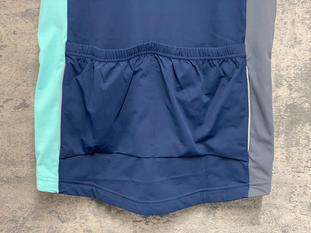 KG090 ルコックスポルティフ le coq sportif 半袖 サイクルジャージ グレー/青 M