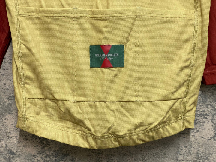 JP567 カフェドシクリステ Cafe du Cycliste バーバラ Barbara 長袖 サイクルジャージ マスタード 赤 S