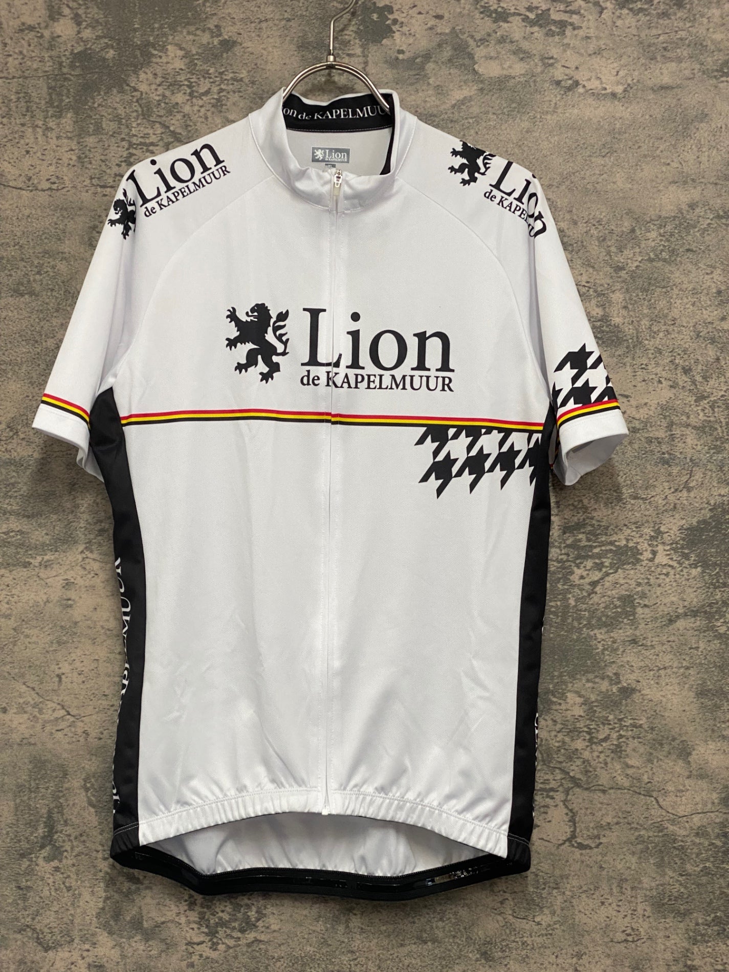 Lion de KAPELMUUR サイクルジャージ ホワイト/ブラック JX276 リオンドカペルミュール Lion de KAPELMUUR 半袖 サイクル