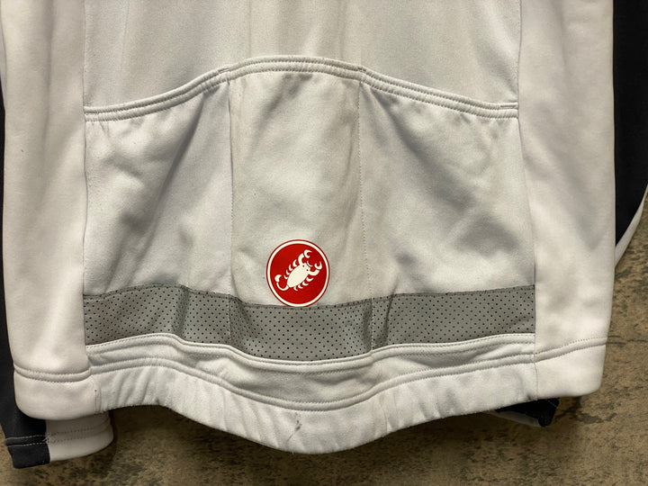KB404 カステリ CASTELLI 長袖 サイクルジャケット 白 S 裏起毛