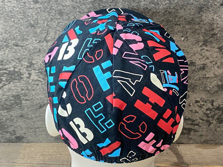 KA004 ラファ Rapha COTTON CAP サイクルキャップ 黒 総柄 ワンサイズ