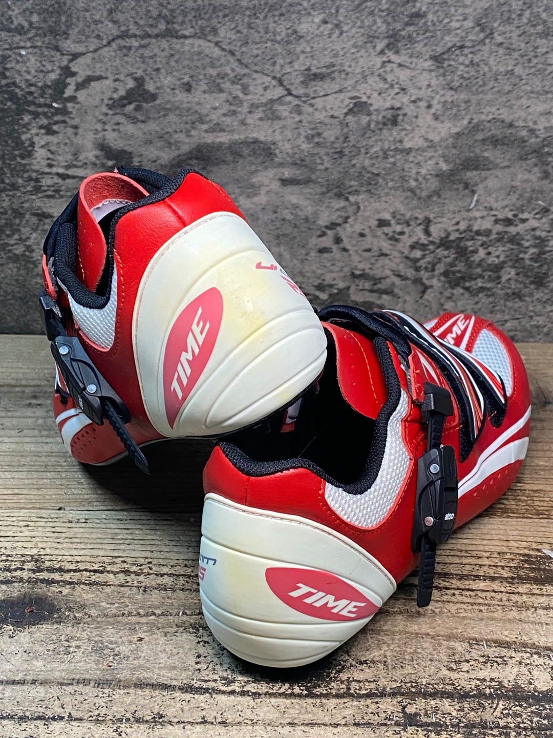 JR490 タイム TIME ULTEAM RS CARBON ビンディングシューズ 赤 EU41.5