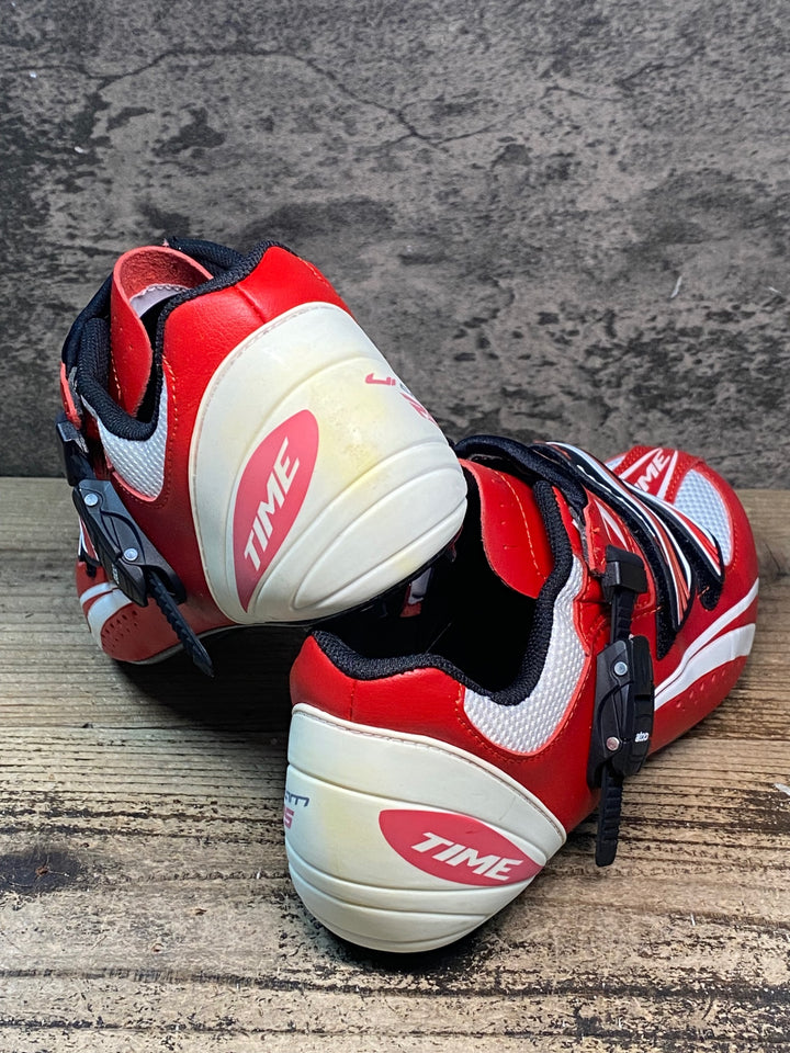 JR490 タイム TIME ULTEAM RS CARBON ビンディングシューズ 赤 EU41.5