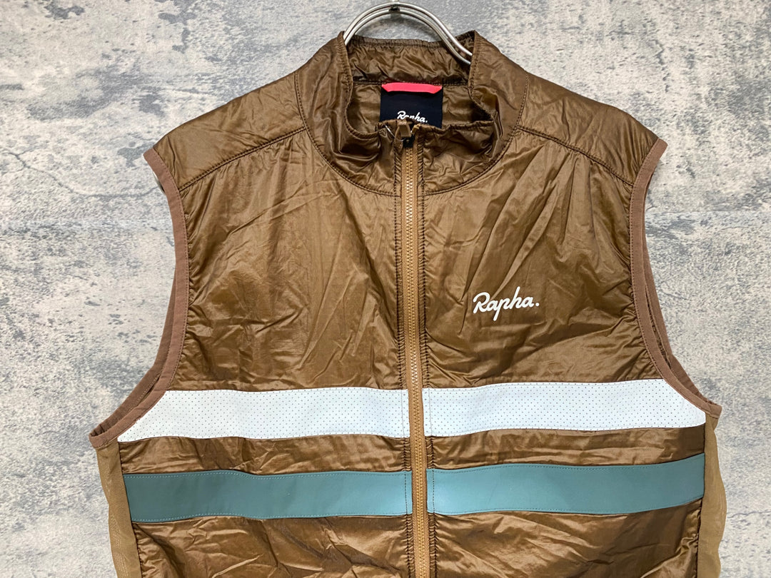 JY631 ラファ Rapha BREVET INSULATED GILET ジレ サイクルベスト 茶 XL