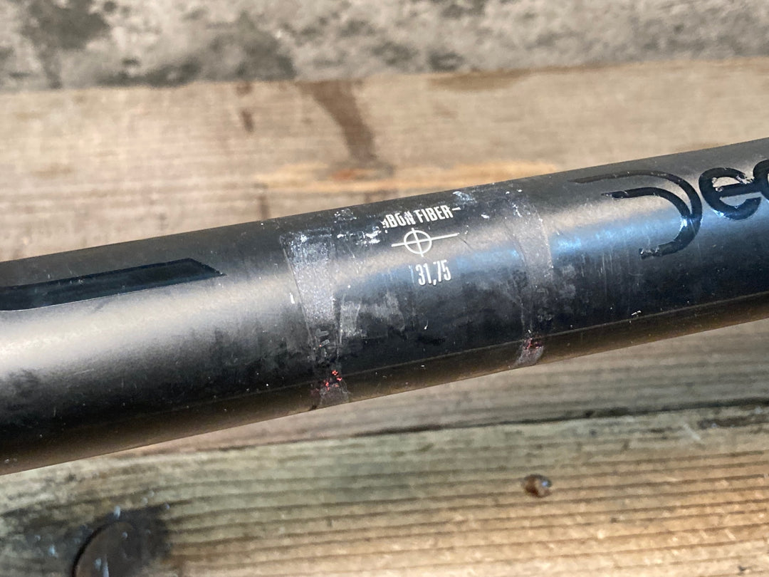 JU277 デダエレメンティ DEDA ELEIMENTI SUPERLEGGERA カーボン ドロップハンドル エンド外-外420mm Φ31.7 ※クランプ痕有り