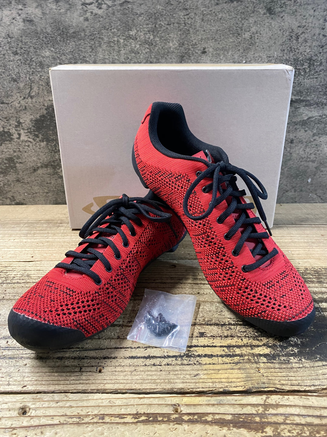 KD175 ジロ GIRO EMPIRE E70 KNIT ビンディングシューズ シューレース 赤 SPD-SL EU44