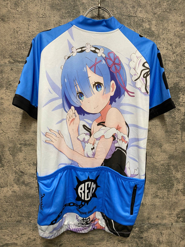 JQ009 DECOJA 半袖 サイクルジャージ 総柄 XL Re：ゼロから始める異世界生活 レム