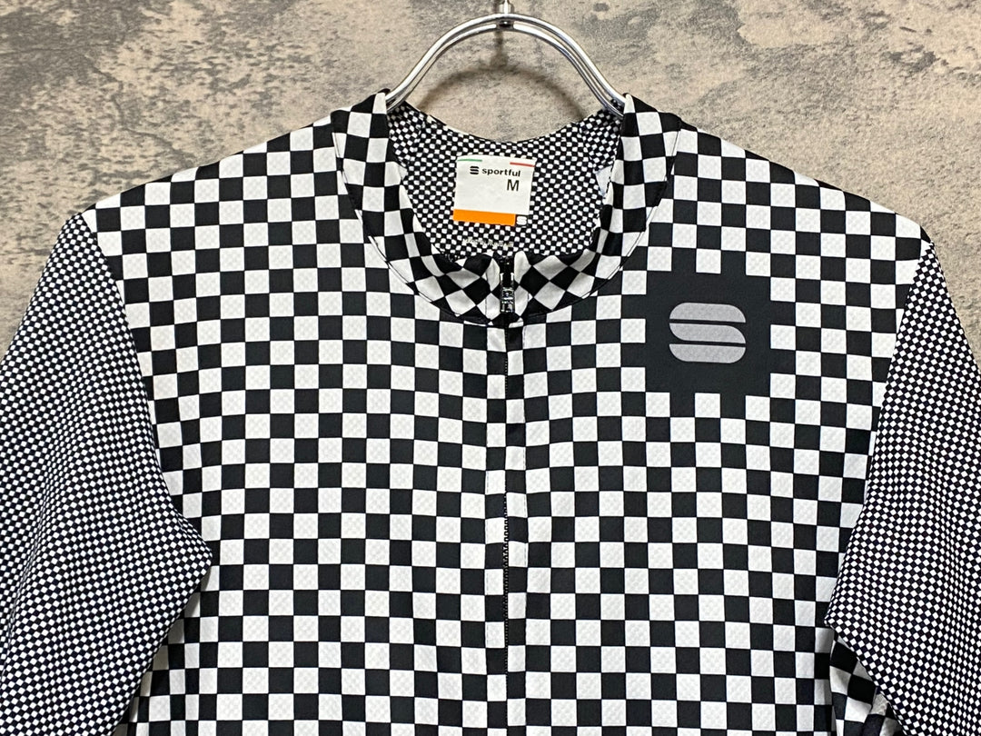 KH315 スポーツフル sportful 半袖 サイクルジャージ 白黒 M