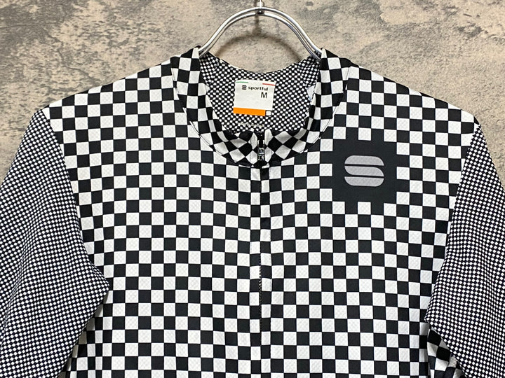KH315 スポーツフル sportful 半袖 サイクルジャージ 白黒 M