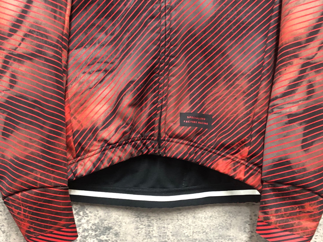 KI983 スペシャライズド SPECIALIZED Men's Team SL Expert Softshell Jacket 長袖 サイクルジャケット 裏起毛 赤黒 M