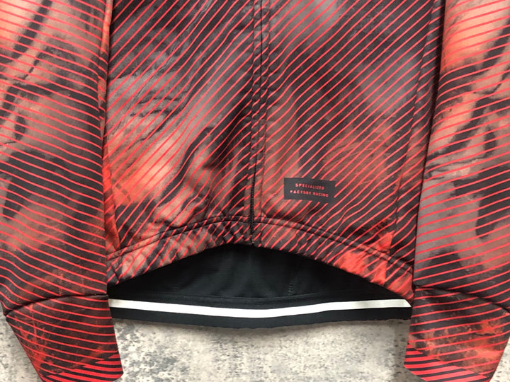 KI983 スペシャライズド SPECIALIZED Men's Team SL Expert Softshell Jacket 長袖 サイクルジャケット 裏起毛 赤黒 M