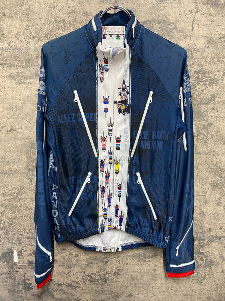 KJ706 パンダーニ Pandani 長袖 サイクルジャージ 紺 S 裏起毛 – BICI