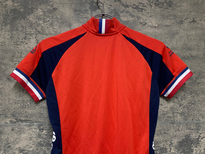 KJ956 ルコックスポルティフ le coq sportif 半袖 サイクルジャージ 赤 M