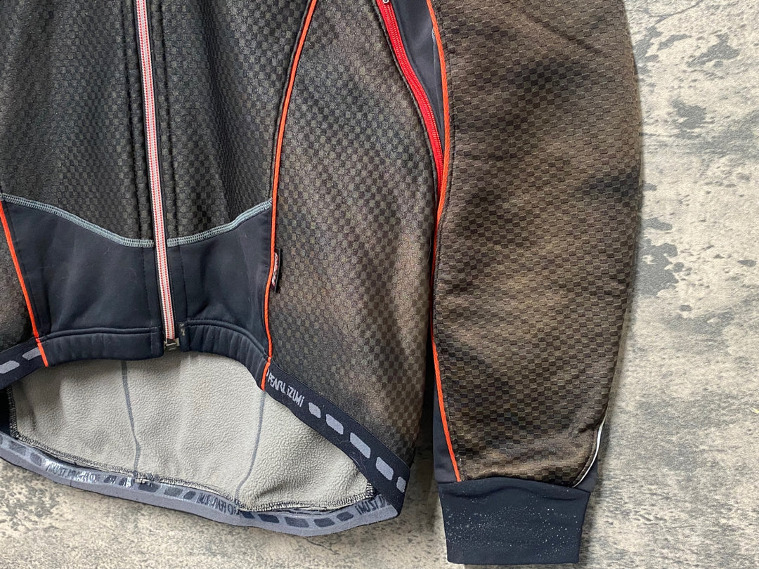 JV318 パールイズミ PEARL iZUMi 長袖サイクルジャケット 黒 M 裏起毛 日焼け 擦れ