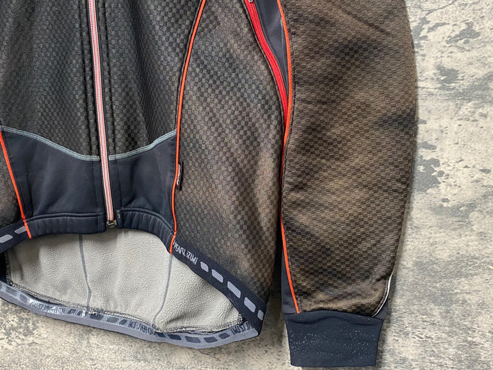 JV318 パールイズミ PEARL iZUMi 長袖サイクルジャケット 黒 M 裏起毛 日焼け 擦れ