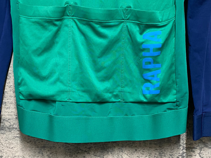 KS155 ラファ Rapha PRO TEAM LONG SLEEVE TRAINING JERSEY 長袖 サイクルジャージ 緑 S