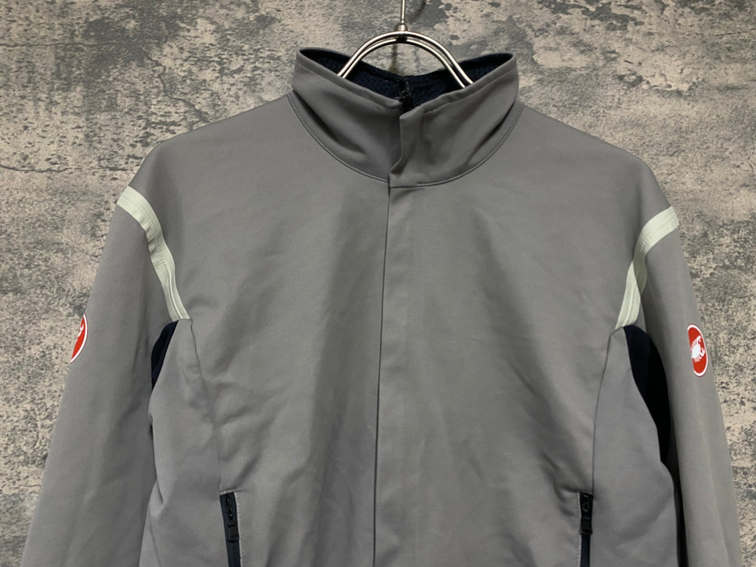 KB699 カステリ CASTELLI ROSSO CORSA Perfetto RoS 2 GORE-TEX Infinium Windstopper 長袖 サイクルジャケット シェル グレー M