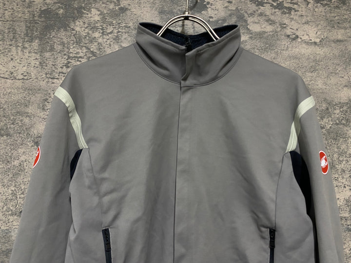 KB699 カステリ CASTELLI ROSSO CORSA Perfetto RoS 2 GORE-TEX Infinium Windstopper 長袖 サイクルジャケット シェル グレー M