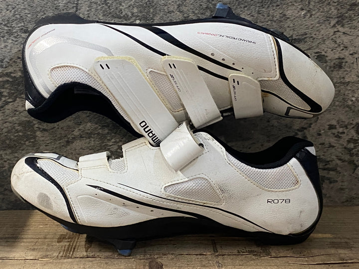 KE116 シマノ SHIMANO SH-R078 ビンディングシューズ 白 EU44 汚れあり