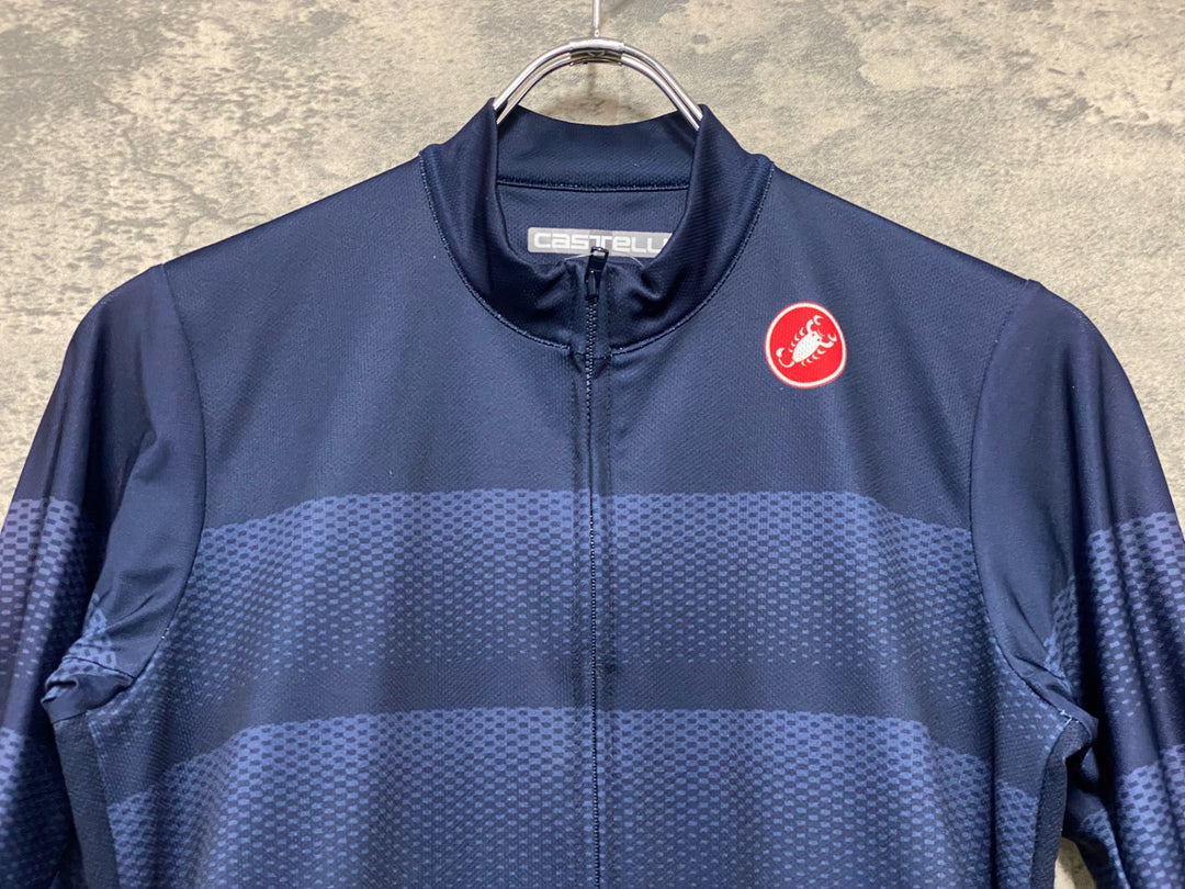 JU083 カステリ CASTELLI 半袖 サイクルジャージ ネイビー M