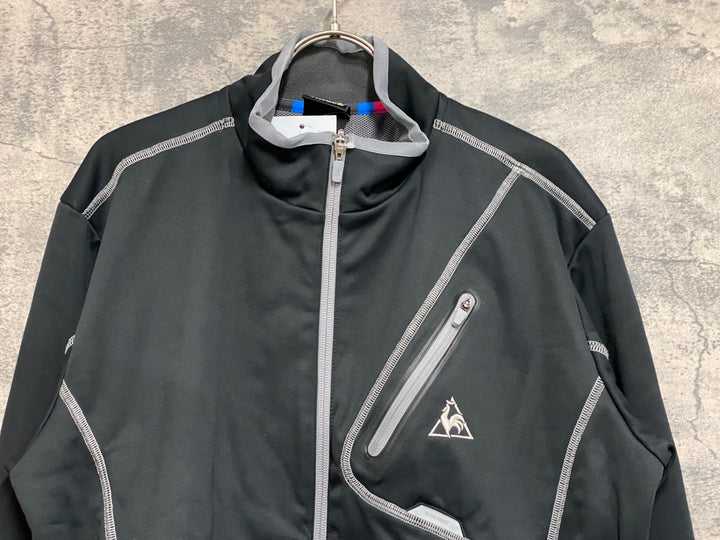 JO209 ルコックスポルティフ le coq sportif 長袖 サイクルジャケット 黒 O 裏起毛