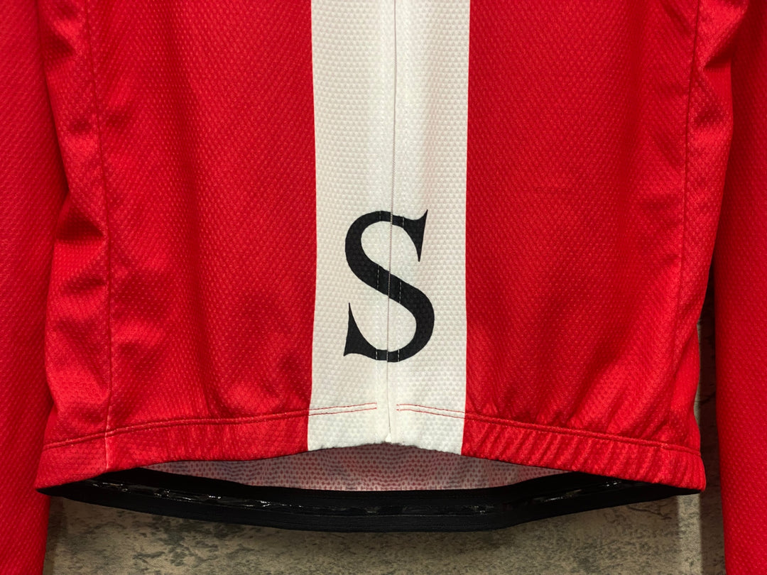 JY993 ウェイブワン WAVE ONE 長袖 サイクルジャージ 赤 白 XXL 弱虫ペダル 筑士波大学自転車競技部