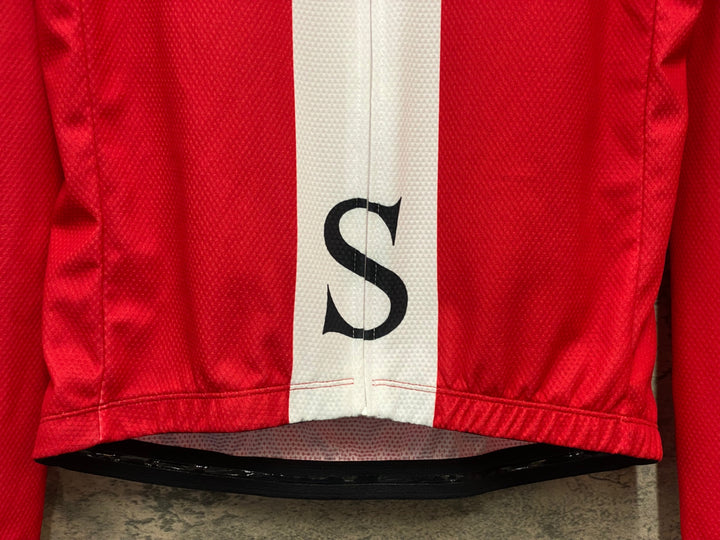 JY993 ウェイブワン WAVE ONE 長袖 サイクルジャージ 赤 白 XXL 弱虫ペダル 筑士波大学自転車競技部